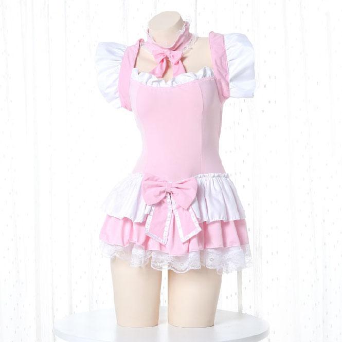 Japanese Harajuku Kawaii Pink Ruffle Maid Dress Sd00280 Syndrome Cute Kawaii Harajuku Street 7238