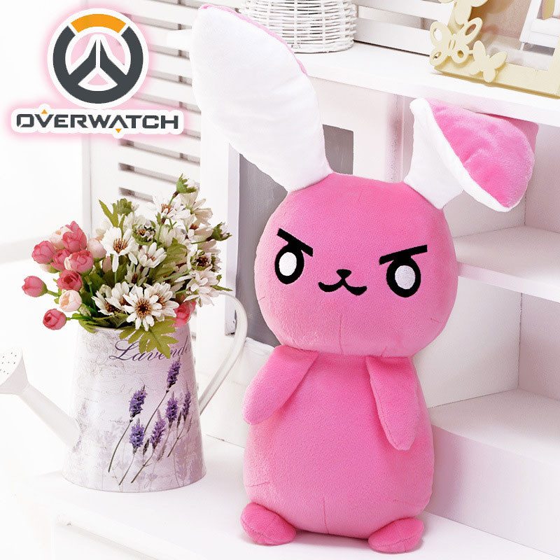 53cm Overwatch D.VA DVA Meka Mech Rabbit Plush Pillow Bunny Stuffed Doll Toy 