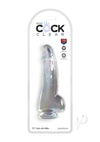 King Cock Clear Dildo with Balls - Clear - 7.5in