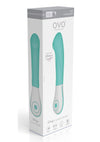 OVO Silkskyn Rechargeable Silicone G-Spot Vibrator - Aqua/Teal/White