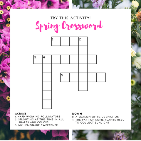 Spring Has Sprung Crossword Puzzle