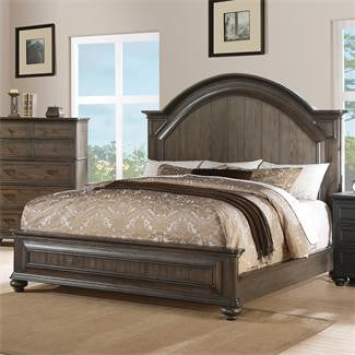 Riverside Belmeade California King Arch Panel Bed w/ Storage Bed Rails