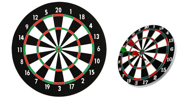 dart board with metal darts