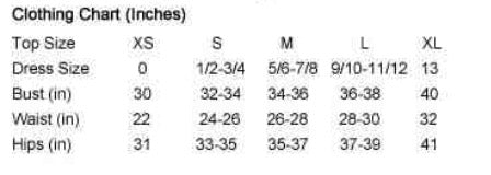 Standard Size Chart 