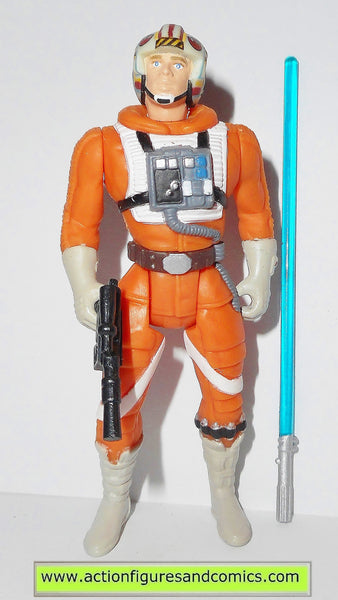 Luke Skywalker X-Wing Short Saber-Star Wars-Power of the Force-Orange Card-MOC 