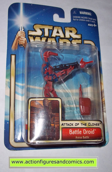 Battle Droid Star Wars Attack of The Clones Action Figure Arena Toy Hasbro 2002 for sale online 
