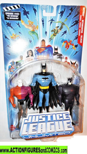 Batman Metamorpho Wildcat 2004 JUSTICE LEAGUE UNLIMITED Mattel 3 Pack MOC 