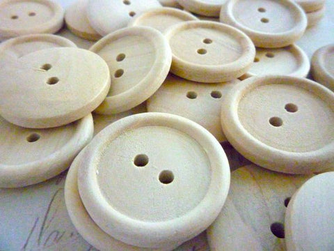 One Inch Wood buttons