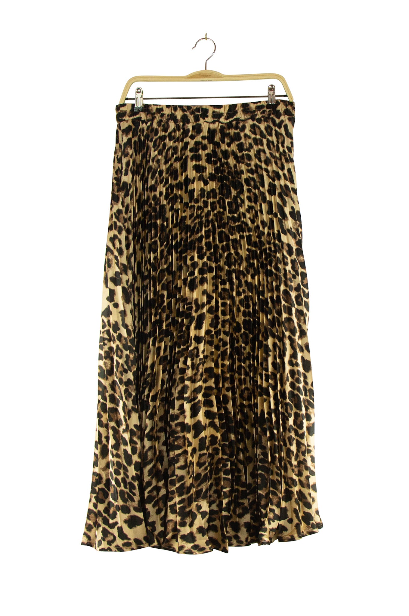 Pleating With You Skirt in Leopard Print