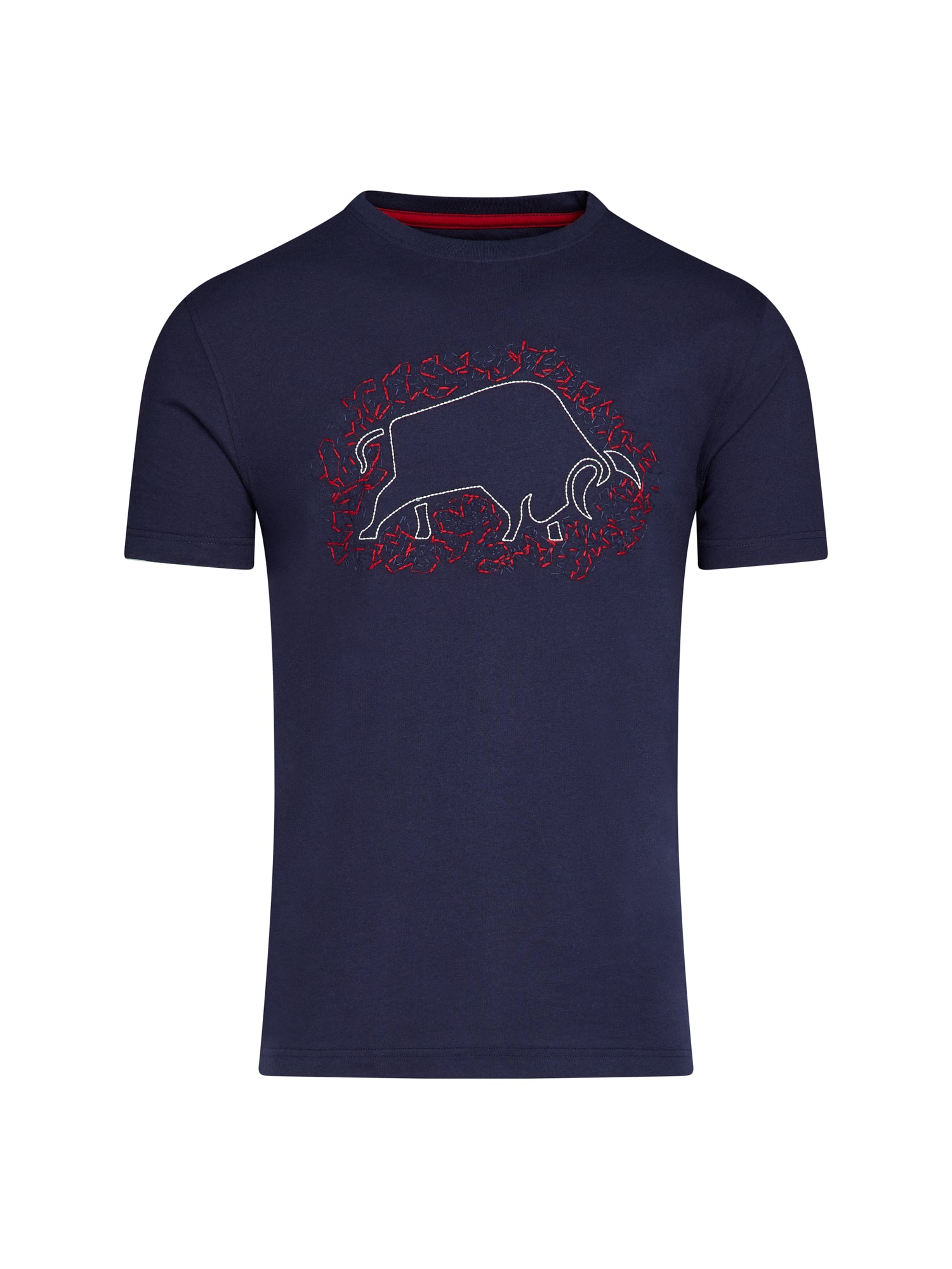 Scatter Stitch Bull T-Shirt - Navy