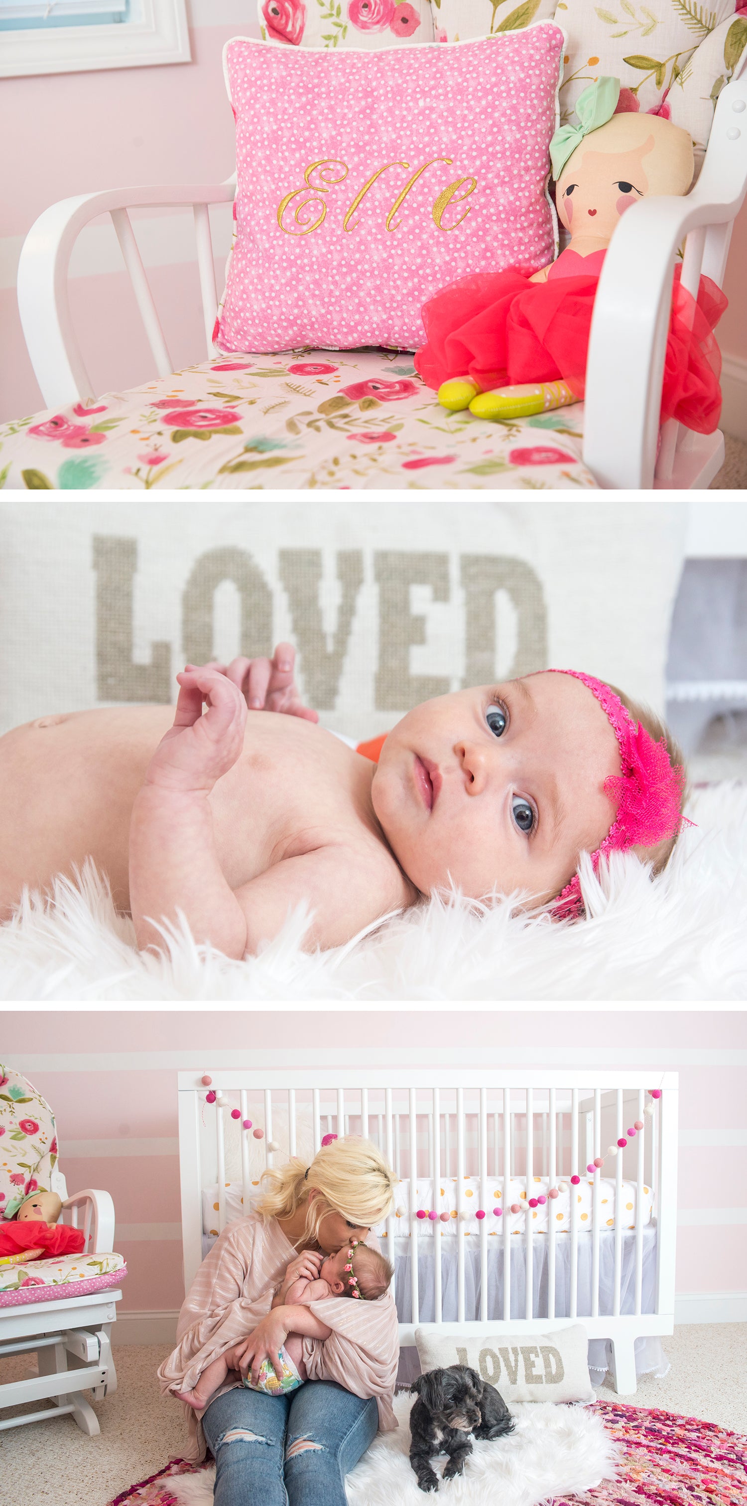 Pretty pink baby girl nursery inspiration by Eccentrics Boutique