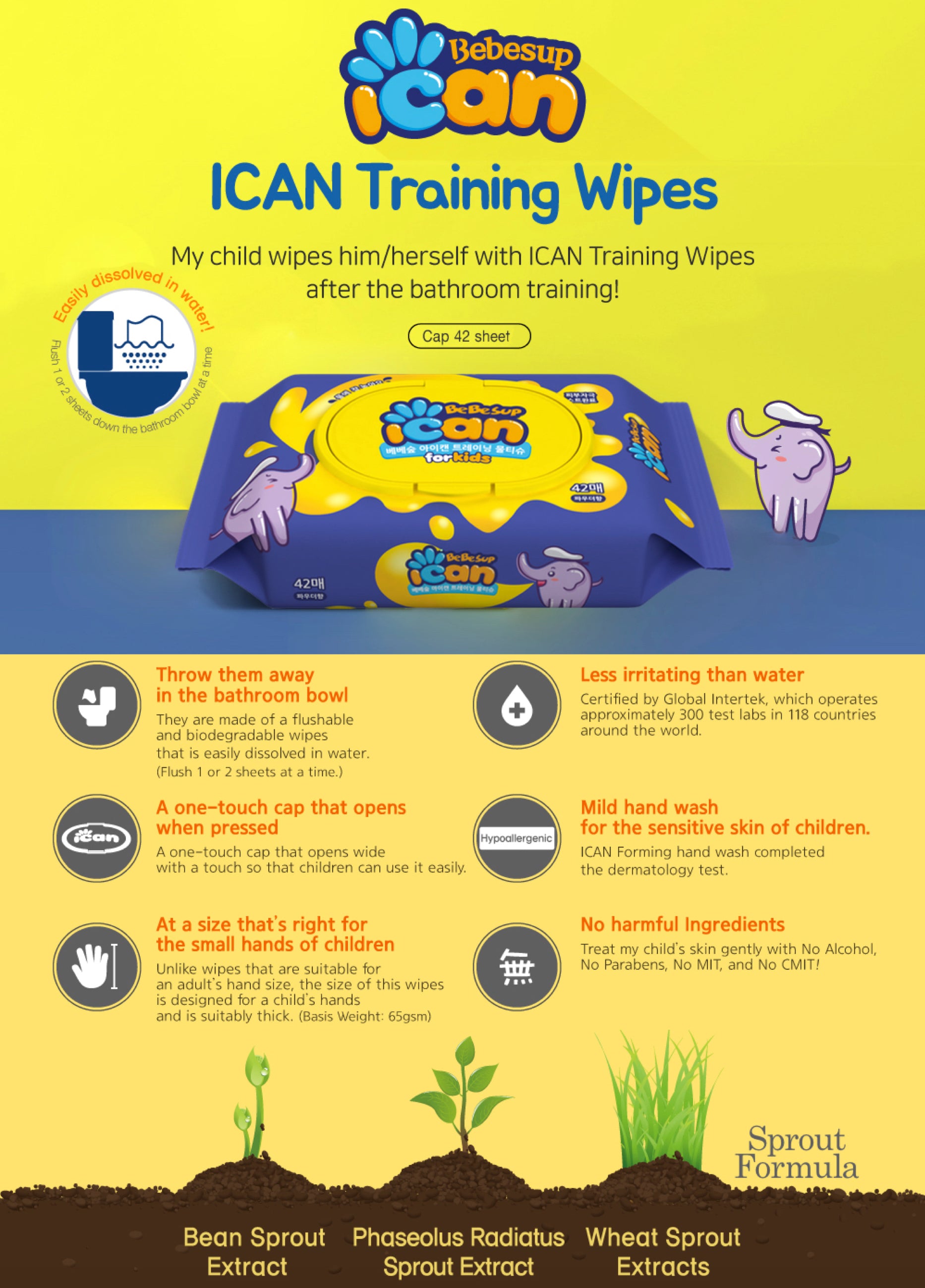 ICAN Flushable WIpes