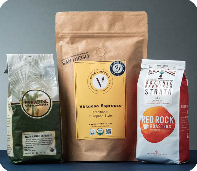 Organic Espresso Trio, Whole Bean Coffee Variety Pack