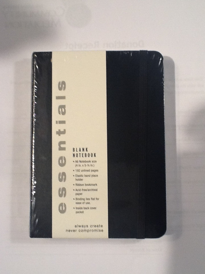Small black blank notebook