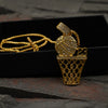 Pandantiv cu lantisor Basketball Gold