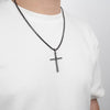 Set Colier Tennis Cross Black + Colier Cross Silver