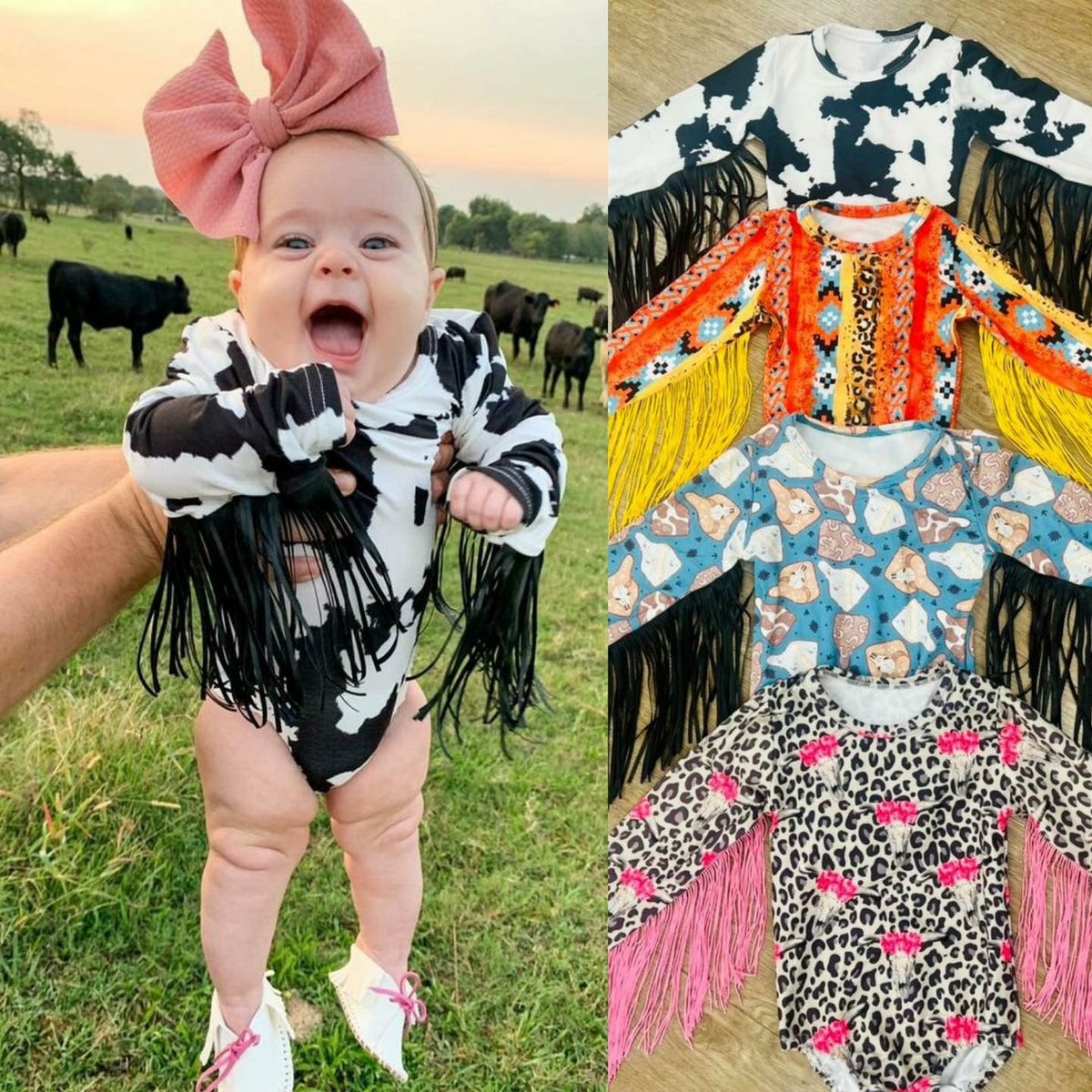 Babe Fringe Onesies ( 4 prints)