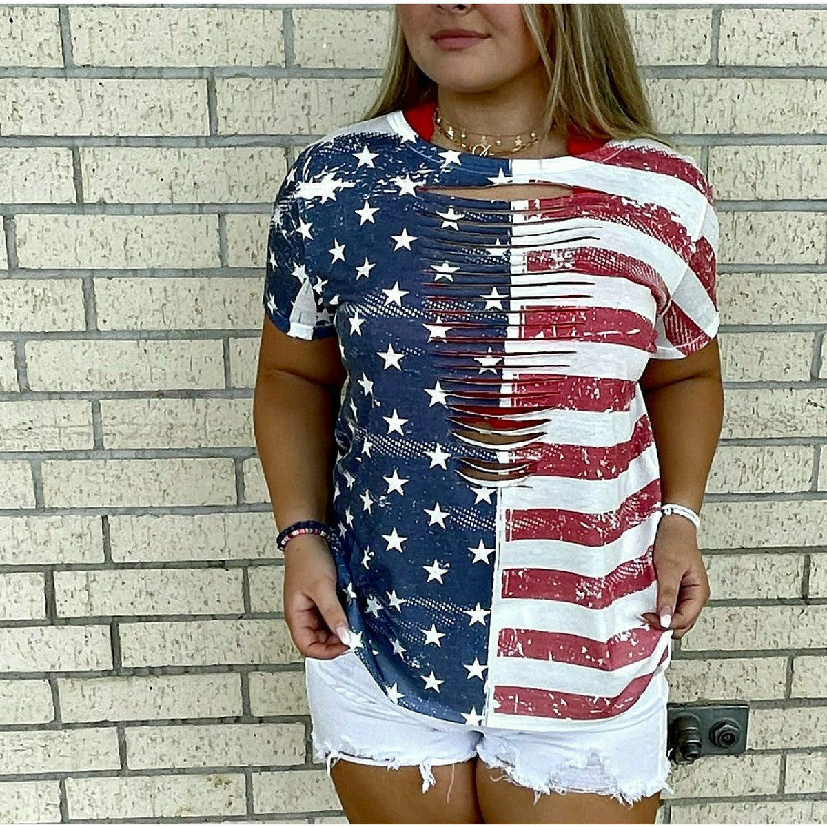 USA Flag laser cut Top