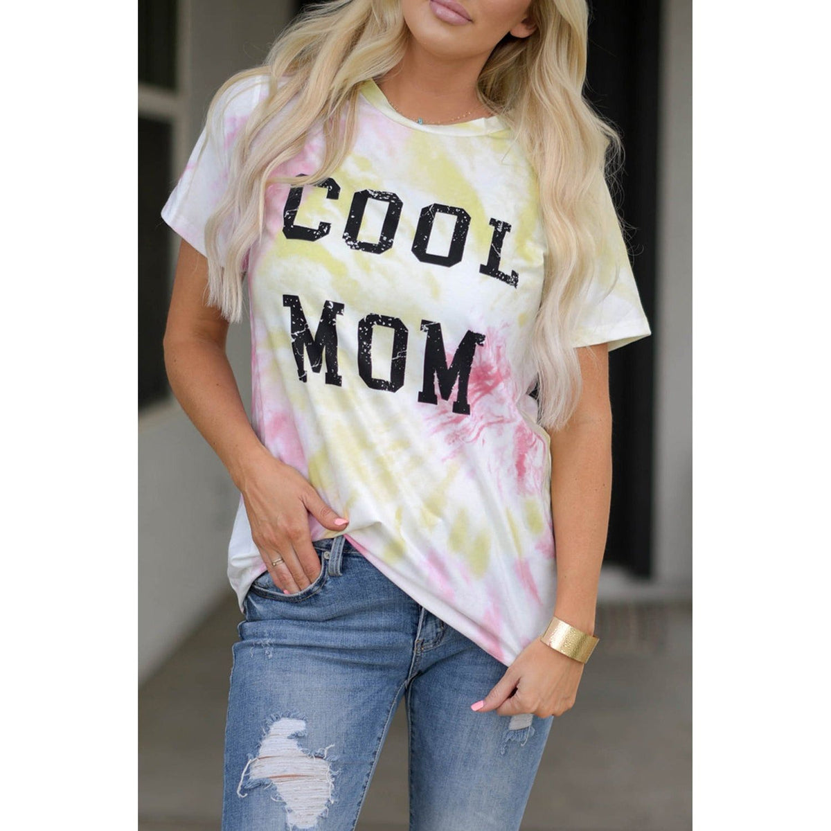 Tie-Dye COOL MOM Tee Shirt
