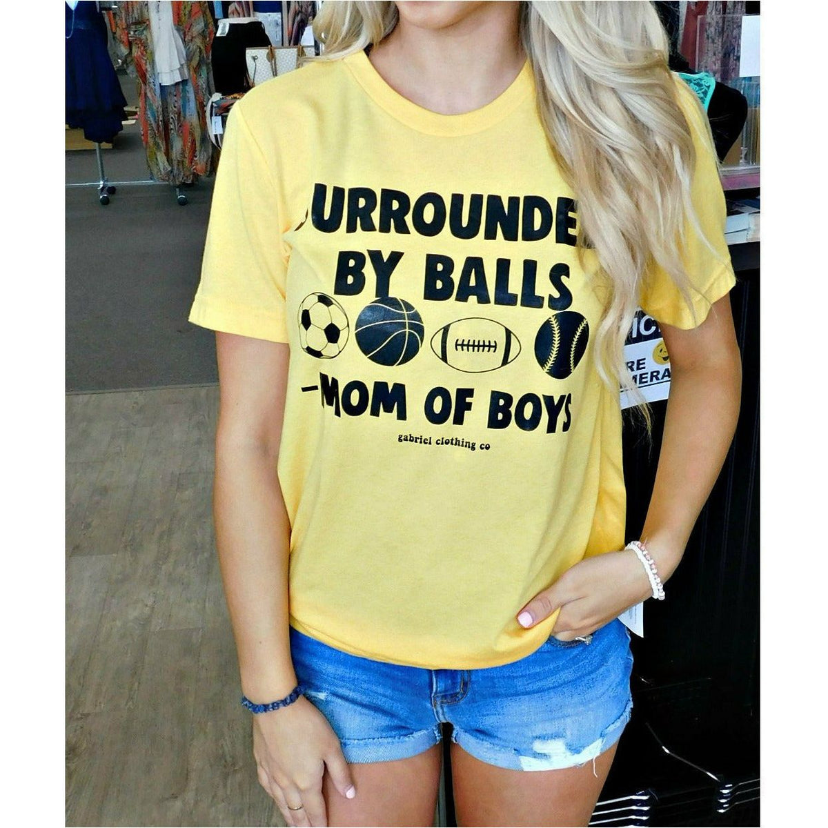 Surrounded by Balls - Mom of boys tee