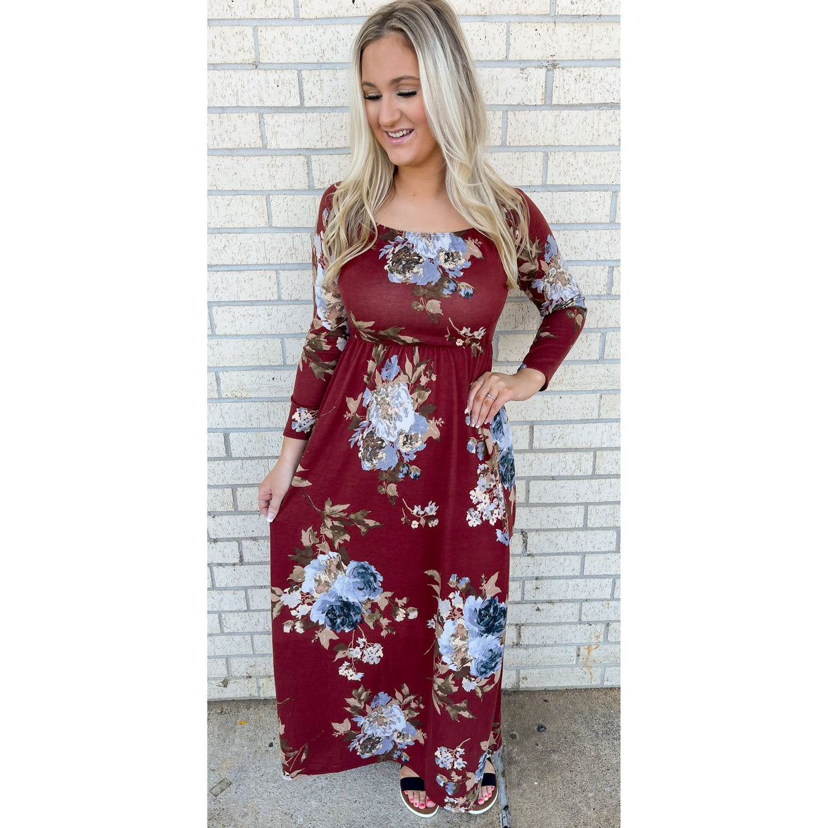 Perfect Fall Floral Maxi Dress