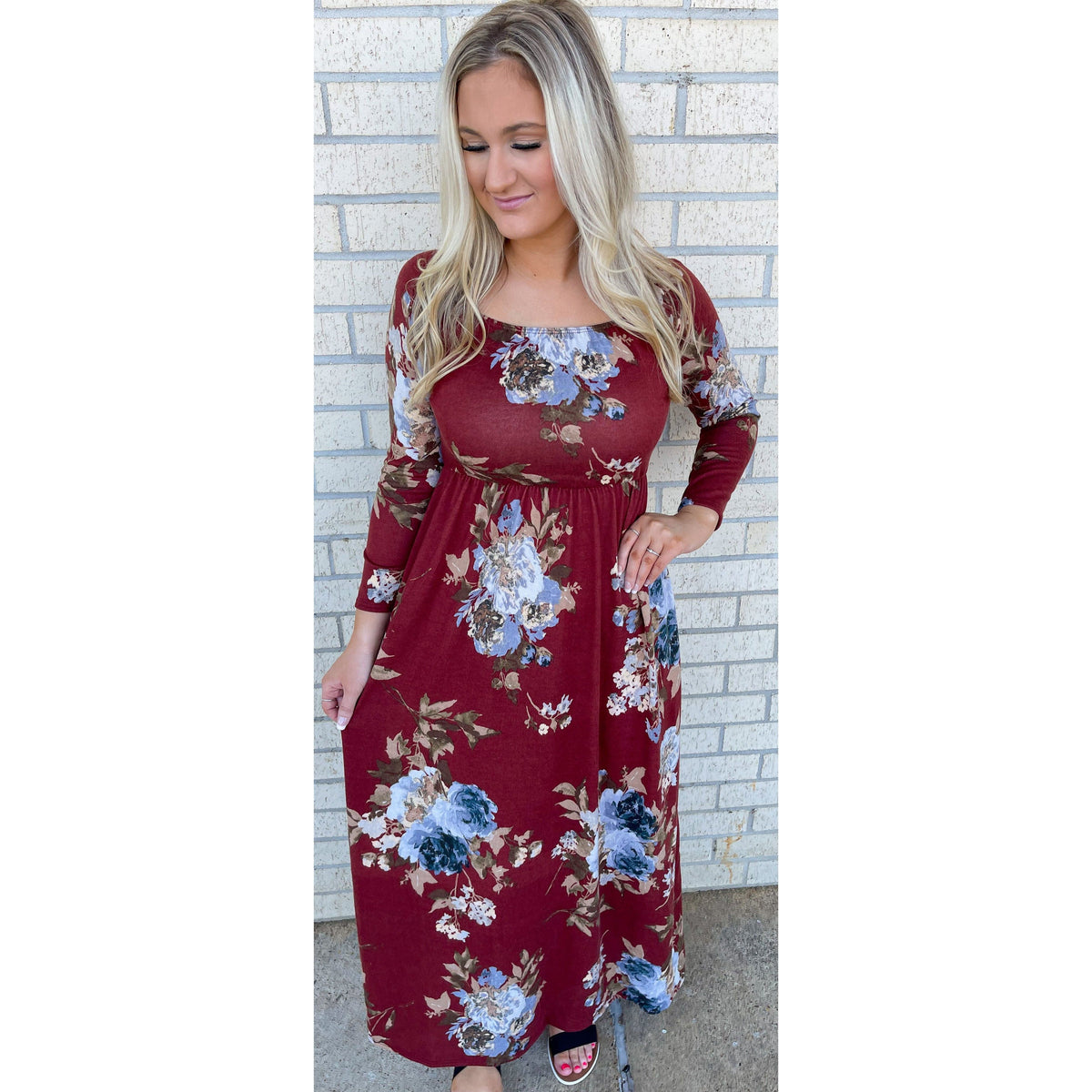 Perfect Fall Floral Maxi Dress