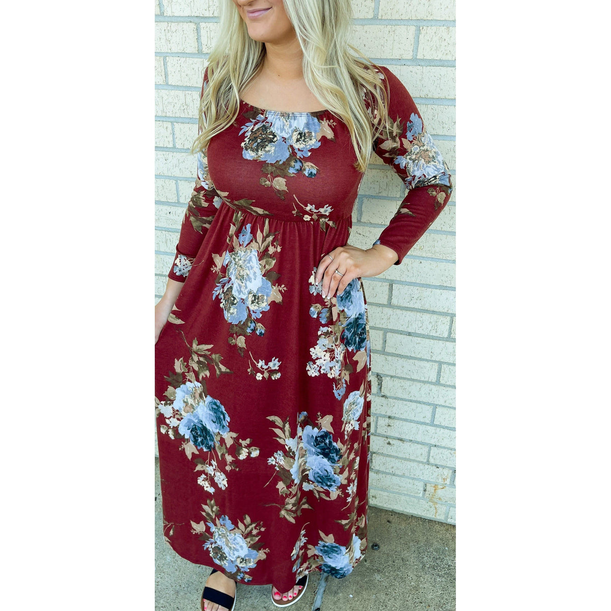 Perfect Fall Floral Maxi Dress