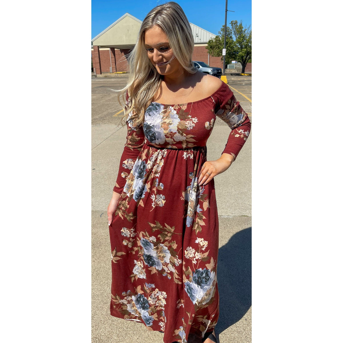 Perfect Fall Floral Maxi Dress