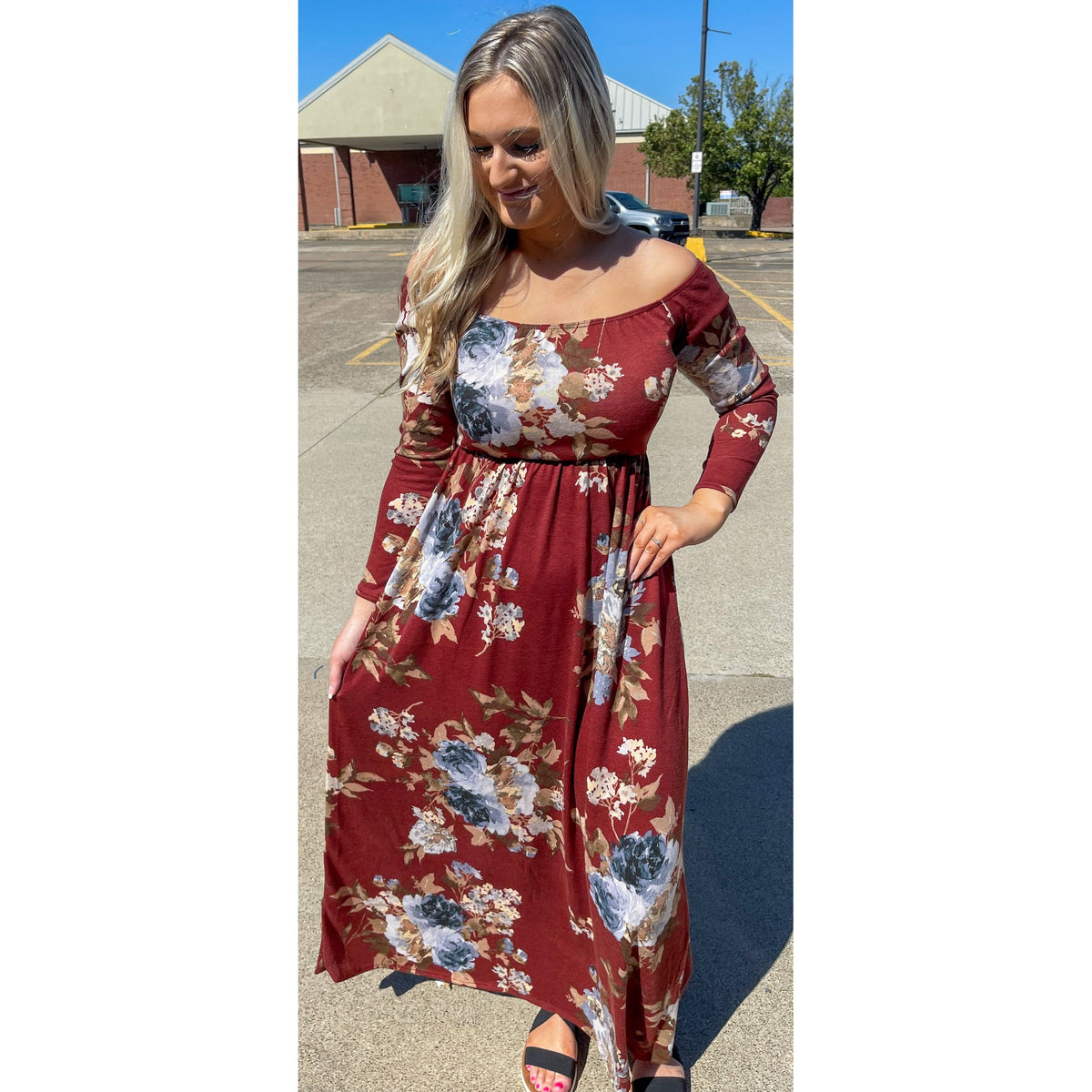 Perfect Fall Floral Maxi Dress