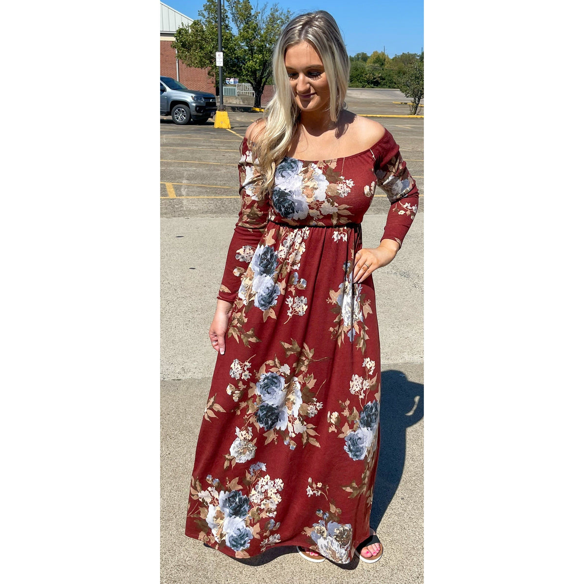 Perfect Fall Floral Maxi Dress