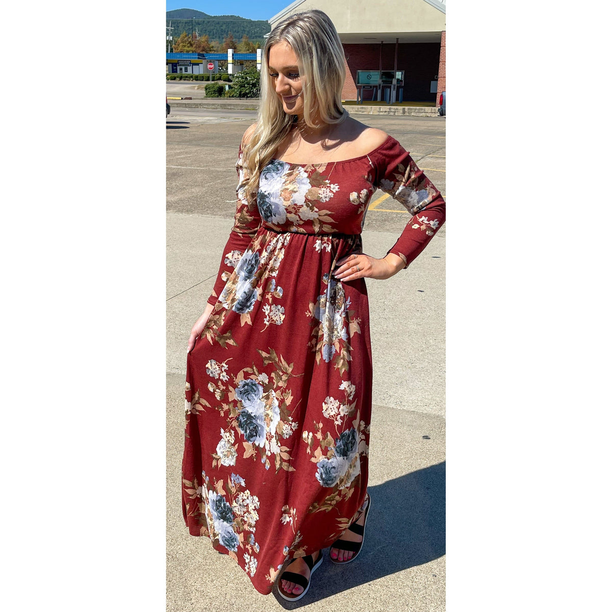 Perfect Fall Floral Maxi Dress