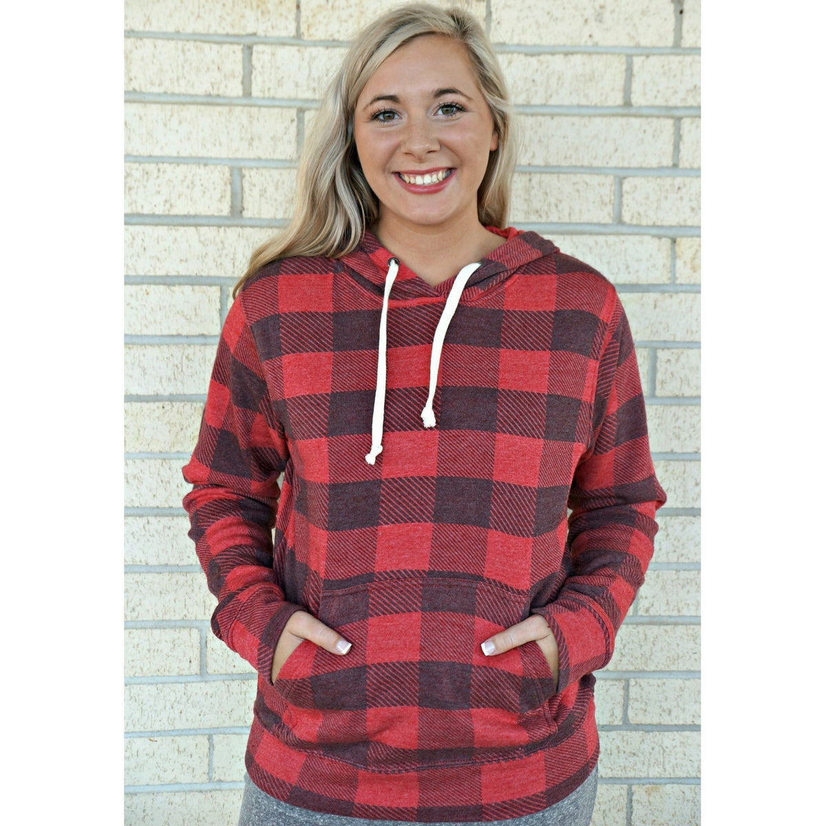 Softest Buffalo Plaid Hoodie ( reg &amp; plus)