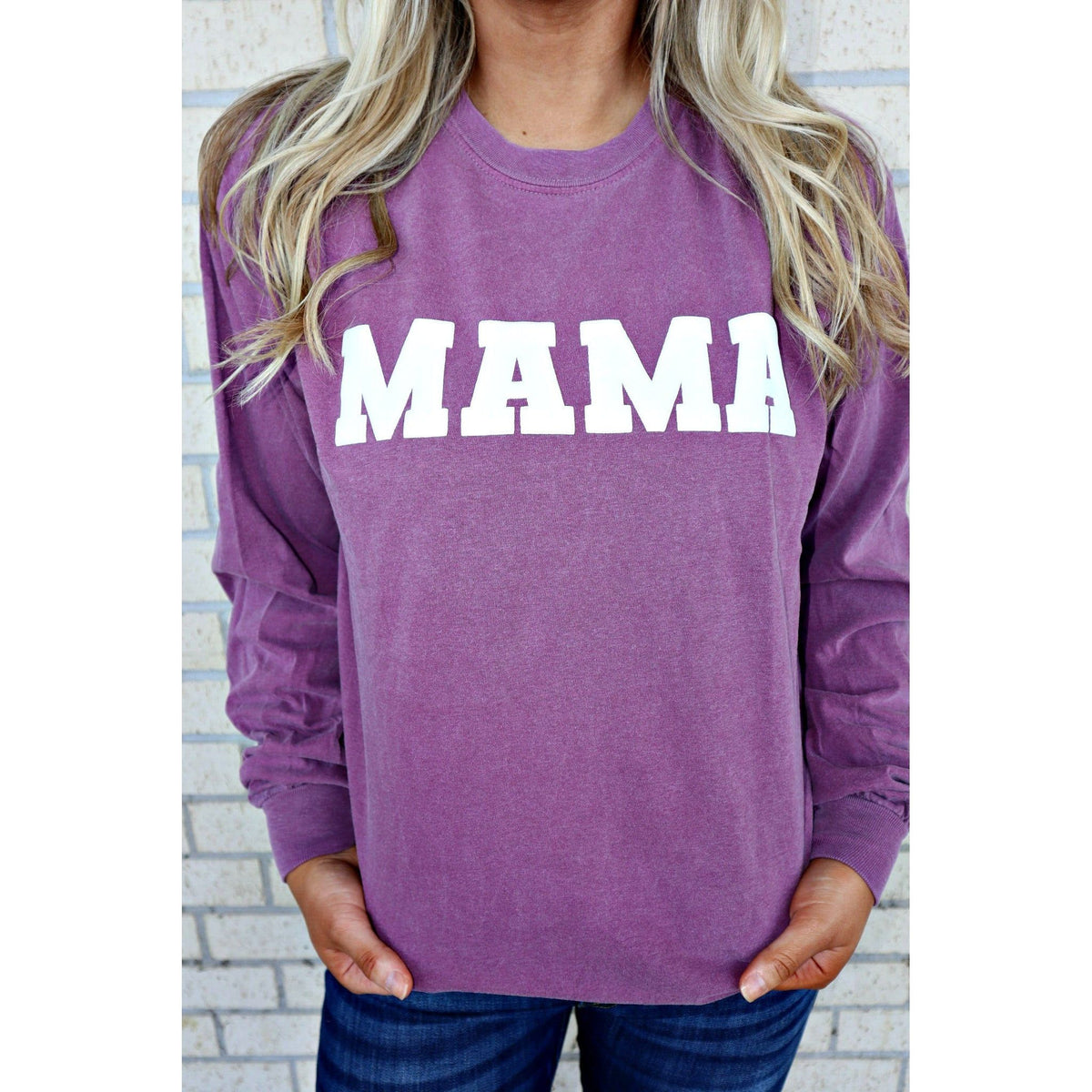 Mama Retro Puff  Long Sleeve