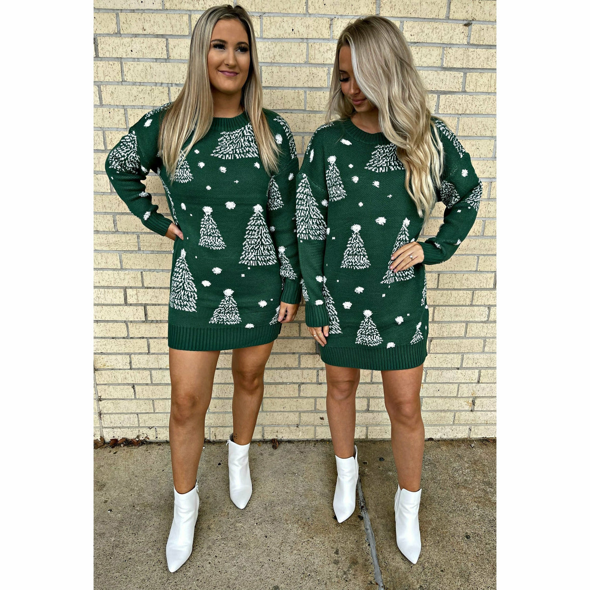 Christmas Tree Sweater Dress