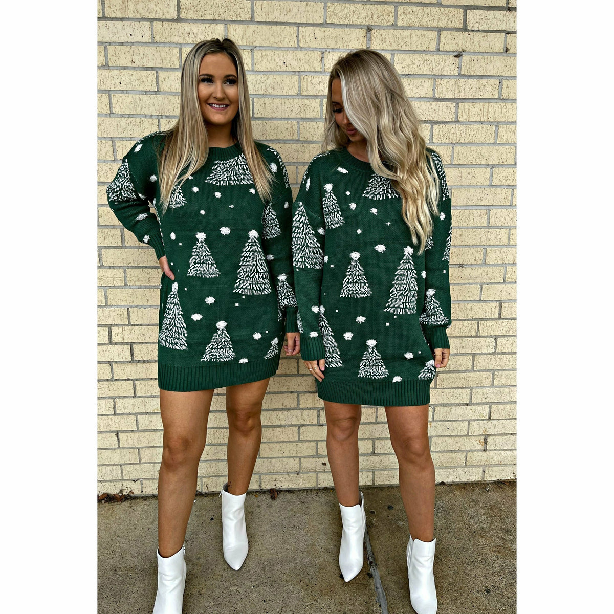 Christmas Tree Sweater Dress