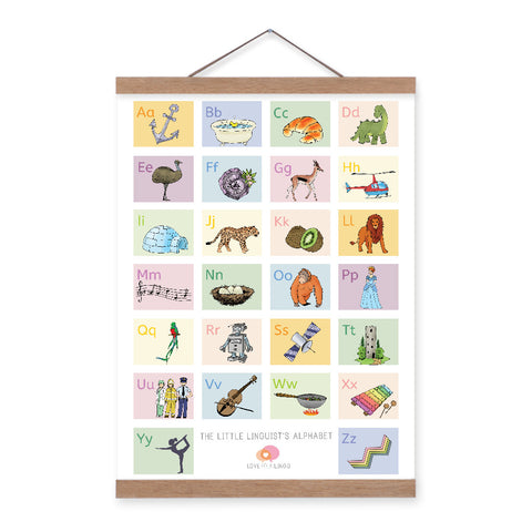Medium Multilingual Alphabet Poster