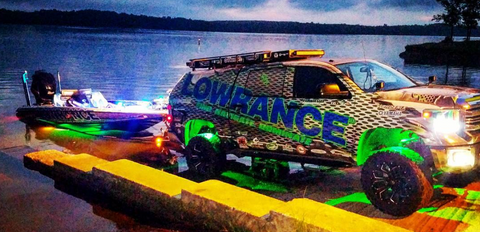 Using LED Reverse lights to put a bass boat in at the ramp