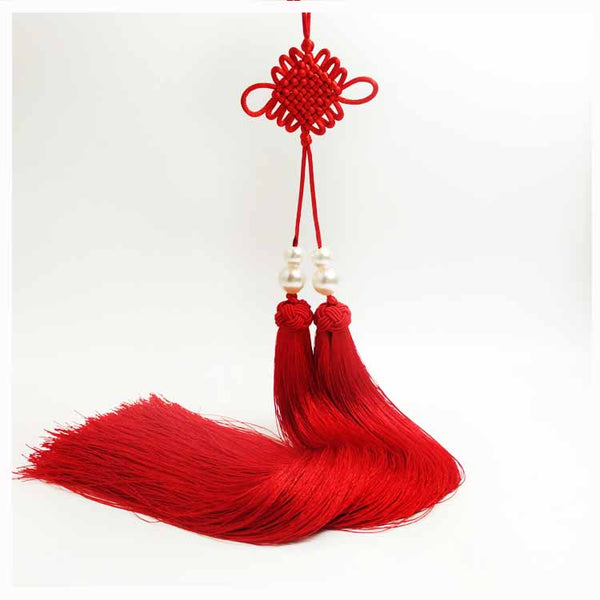 Traditional Red Sword Tassel With Chinese Good Luck Knot Wudang Store