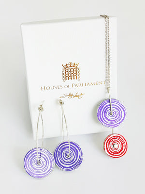 Houses of Parliament New Dawn earrings and pendant