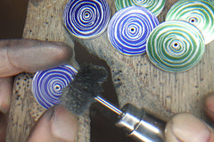 Making Women's Suffrage earrings