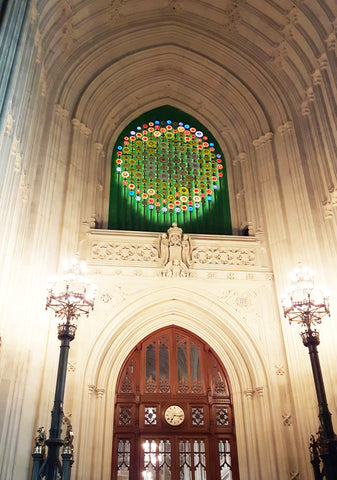 New Dawn light sculpture by Mary Branson at Westminster