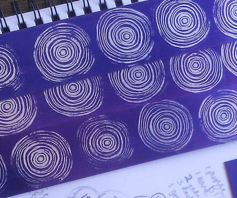 Purple aluminium with scroll motif