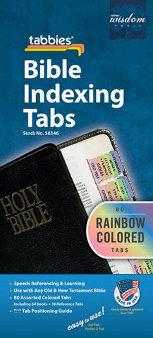 Tabbies Bible Indexing Tabs Rainbow Coloured