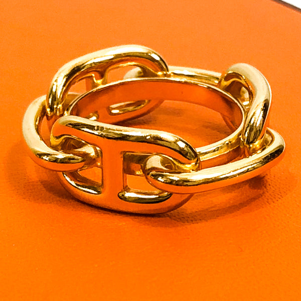 Hermes Scarf Ring Chaine D'Ancre Gold 