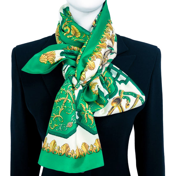 hermes green scarf