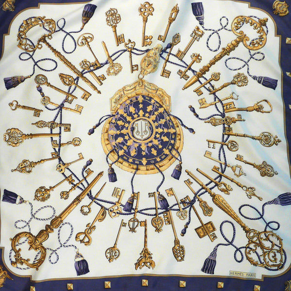 Vintage Hermes Silk Scarf Les Clefs Keys – Carre de Paris