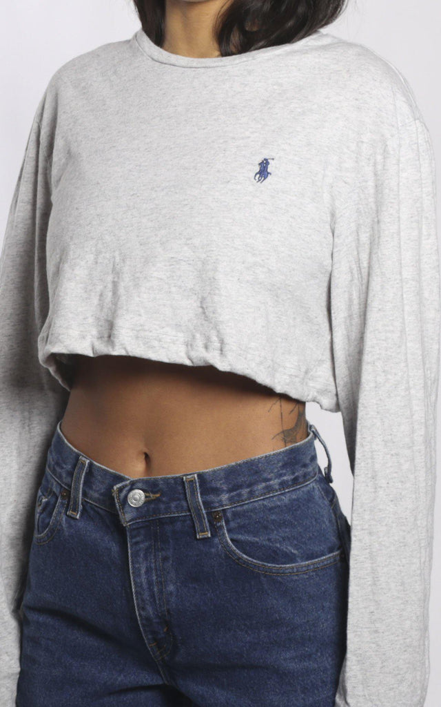 vintage polo crop tee