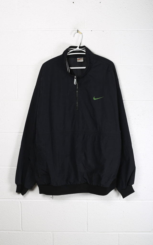 vintage nike windbreaker black and white