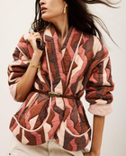 Ba&sh Trincy Bordeaux Patchwork Jacket