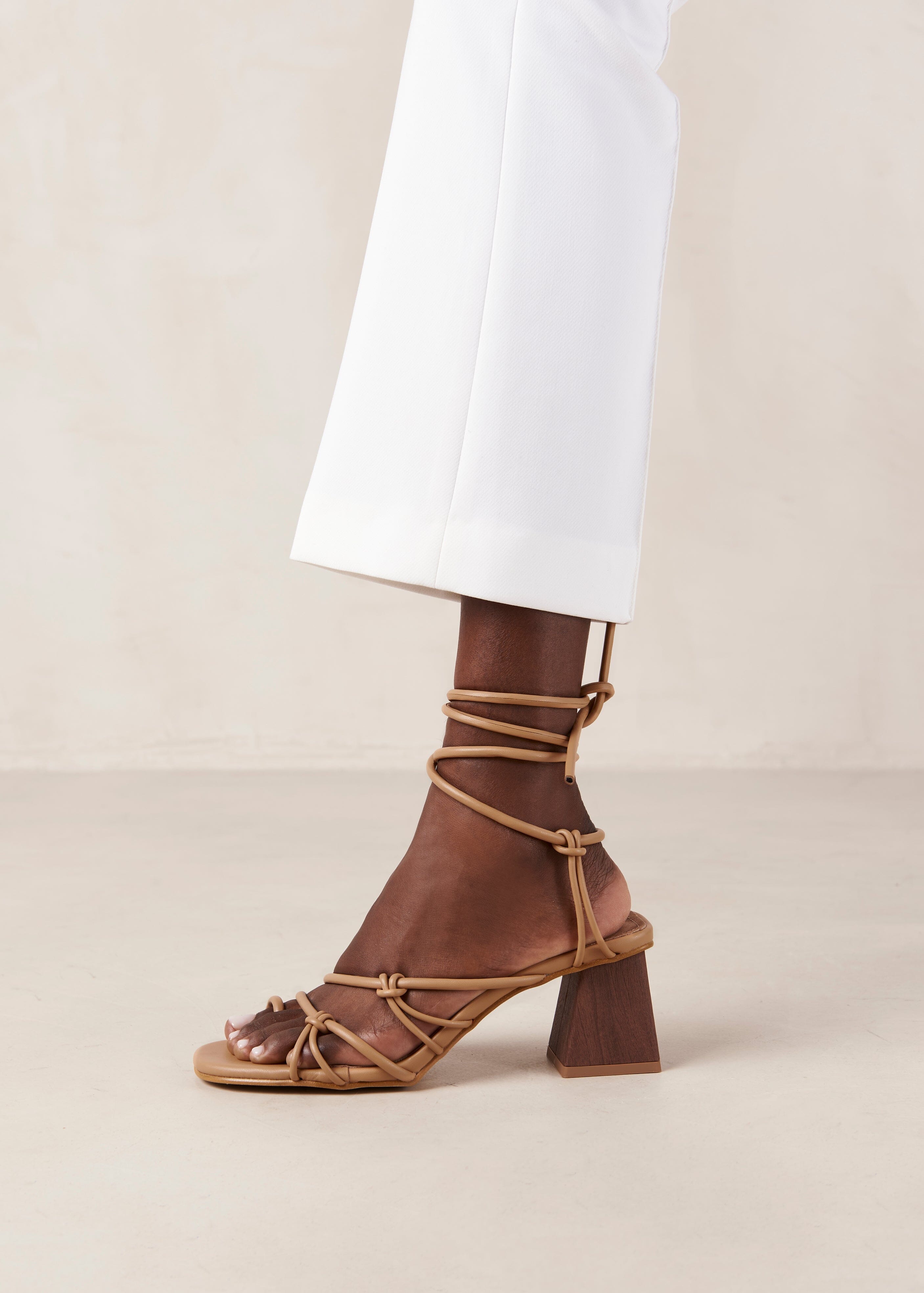 Goldie - Brown Vegan Leather Sandals | ALOHAS